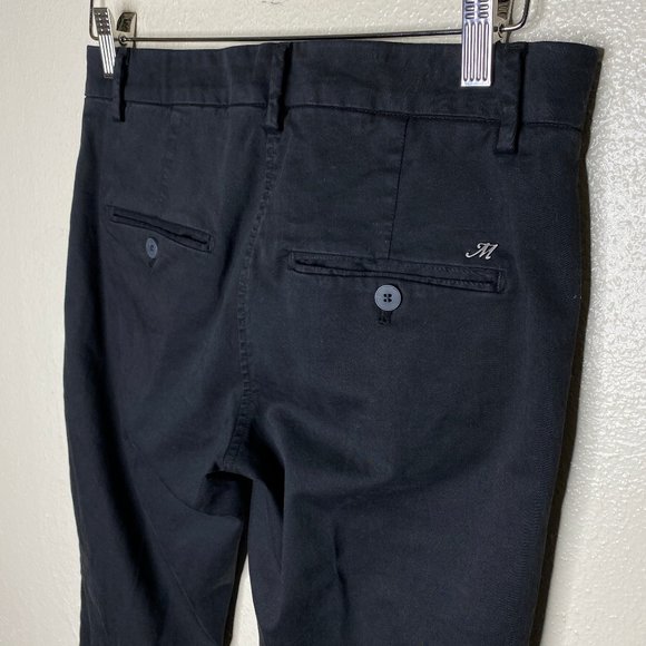 Mason's New York Slim Woman Chino Pants in Slim Stretch Satin Black Size 6 - Picture 3 of 8